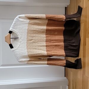 Brown Kim Rogers Crew Neck Sweater